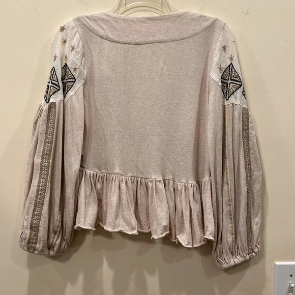 Free People Aria Embroidered‎ Top Size Small - Picture 8 of 8
